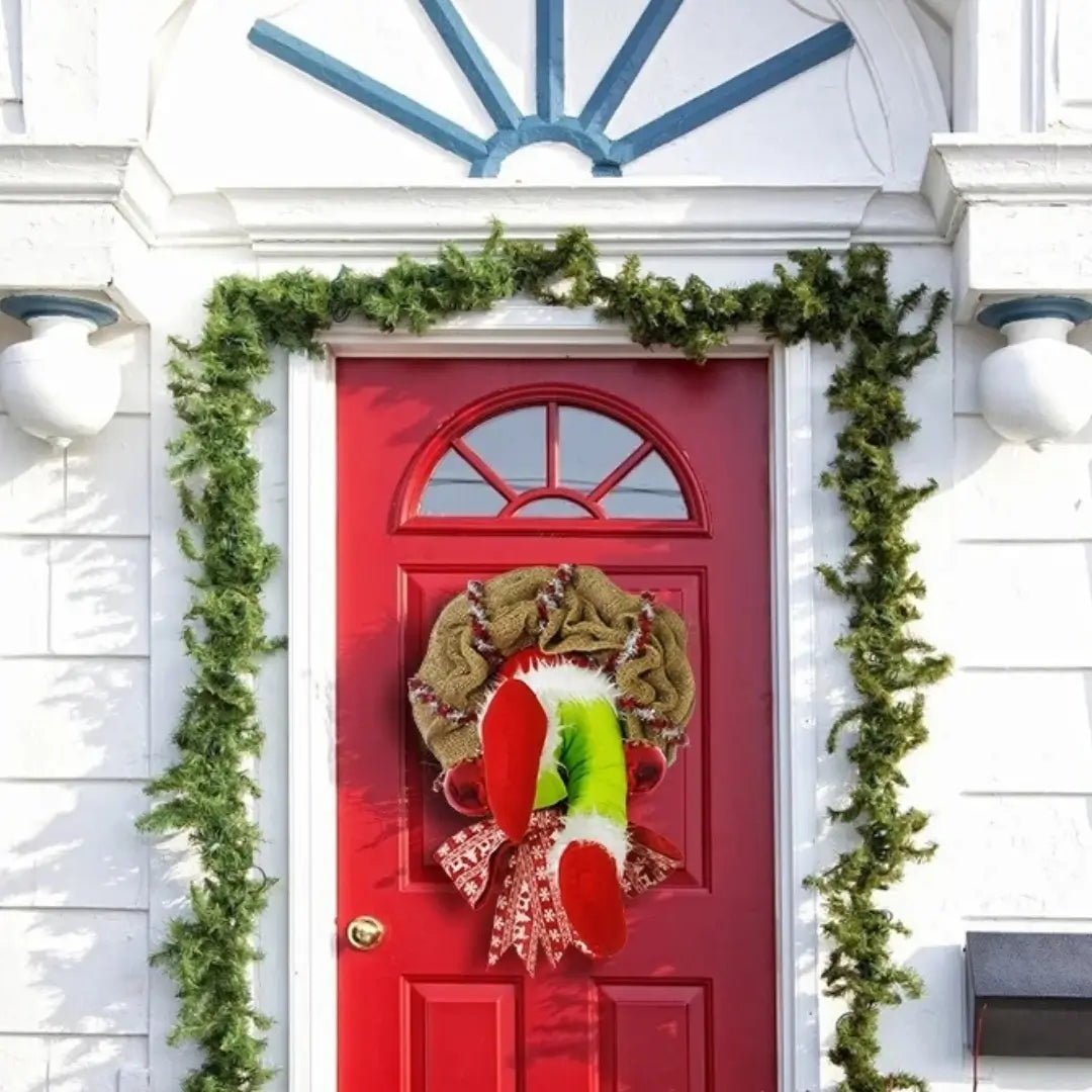 Guirlanda de Porta Grinch Papai Noel Decoração Natal Christmas