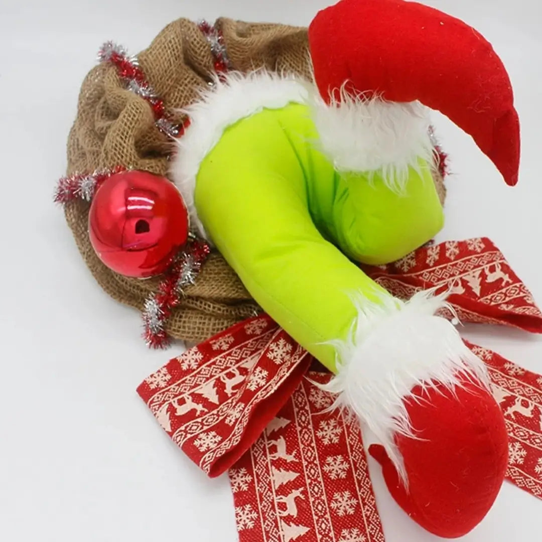 Guirlanda de Porta Grinch Papai Noel Decoração Natal Christmas