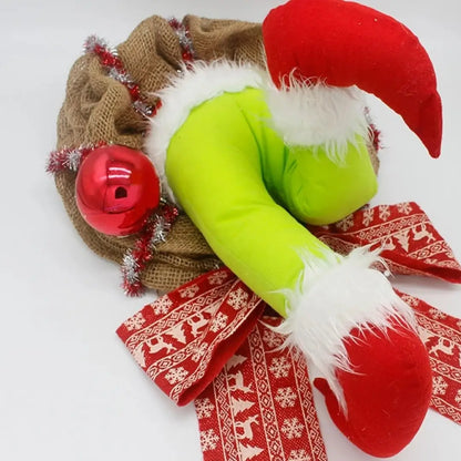 Guirlanda de Porta Grinch Papai Noel Decoração Natal Christmas