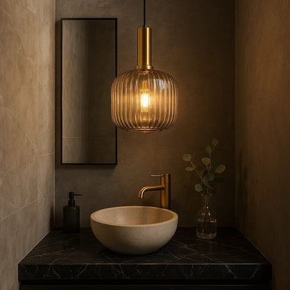 Kit 03 Peças Lustre Pendente Luxuoso Retrô Glass Gray Pendente - 0063 Conceito 