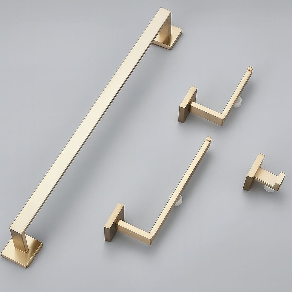 Kit Completo Acessórios Banheiro Max Gold (04 Peças) Conceito 