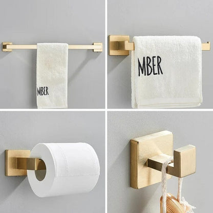 Kit Completo Acessórios Banheiro Max Gold (04 Peças) Conceito 