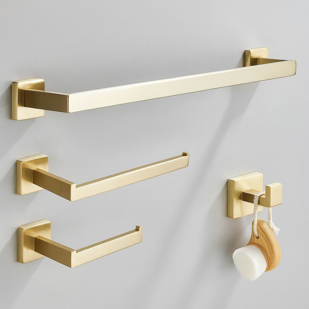 Kit Completo Acessórios Banheiro Max Gold (04 Peças) Conceito 