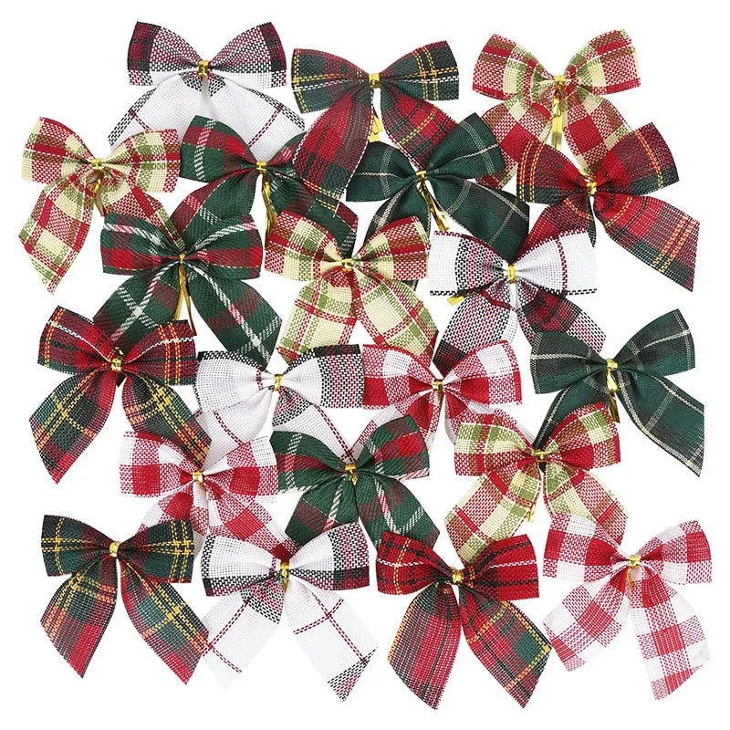 Laços Decorativos Para Árvores de Natal Kit 20pç