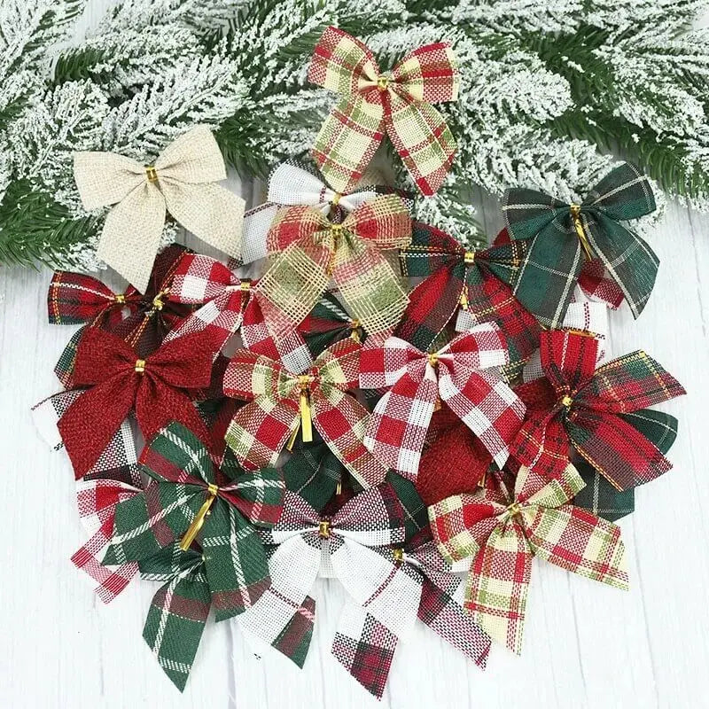 Laços Decorativos Para Árvores de Natal Kit 20pç