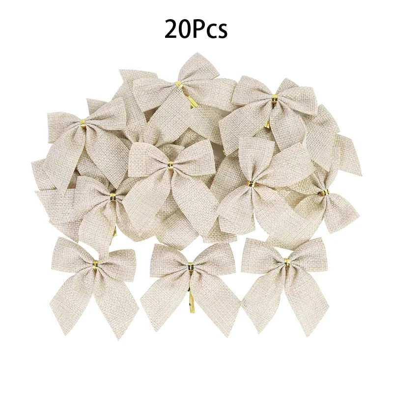 Laços Decorativos Para Árvores de Natal Kit 20pç
