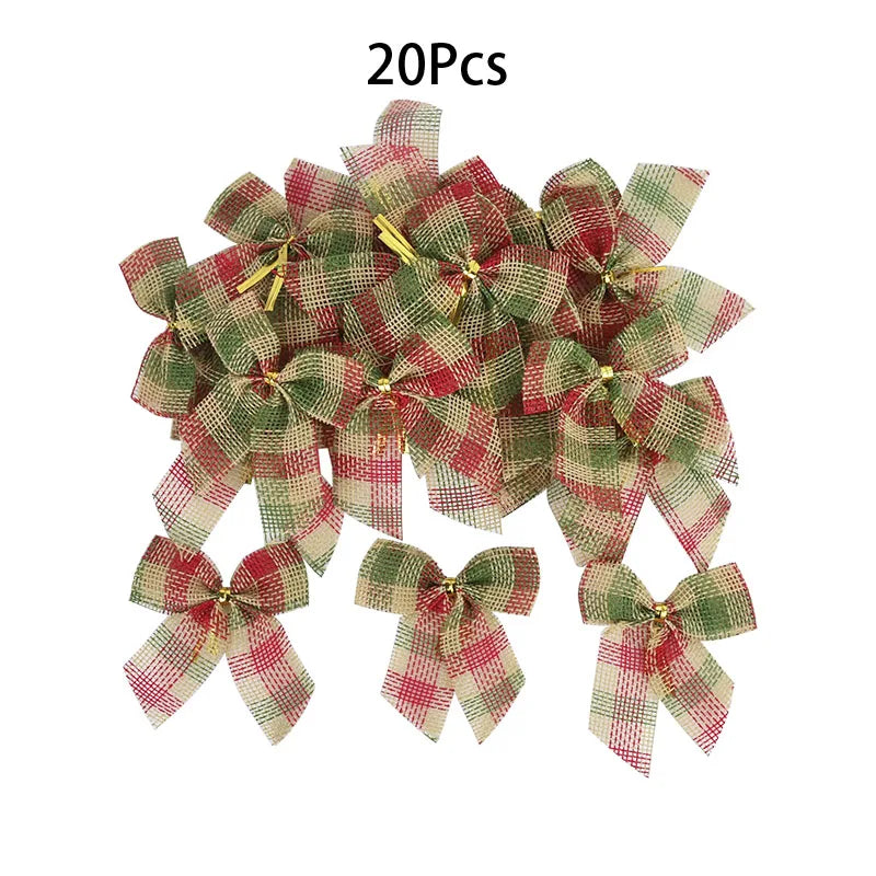 Laços Decorativos Para Árvores de Natal Kit 20pç