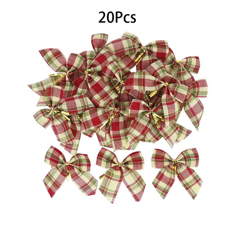 Laços Decorativos Para Árvores de Natal Kit 20pç