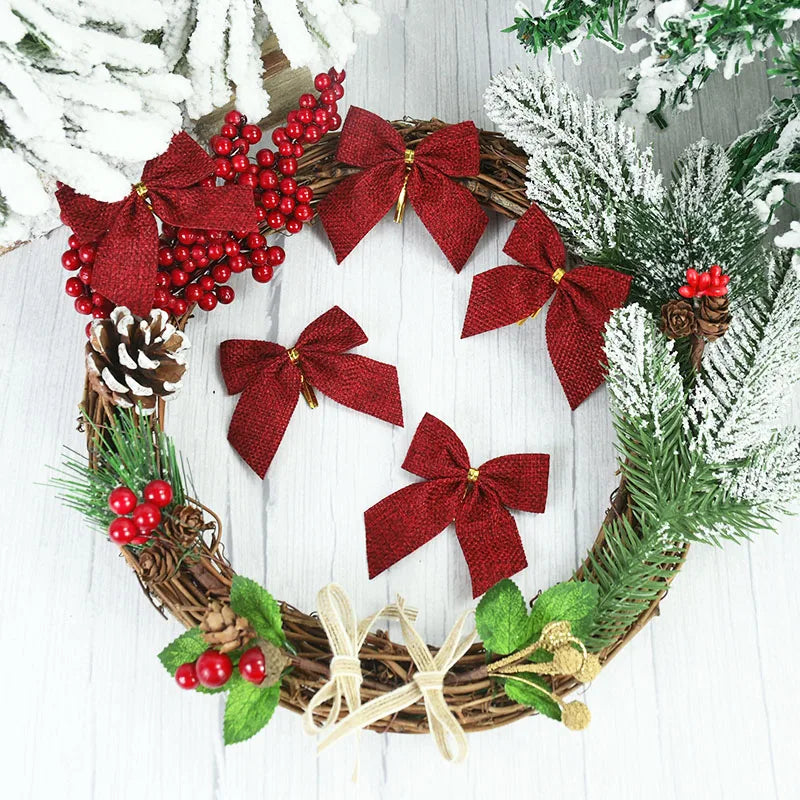 Laços Decorativos Para Árvores de Natal Kit 20pç