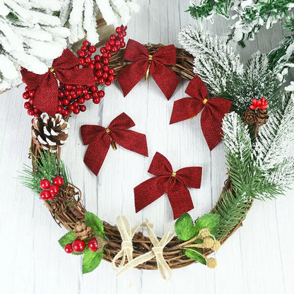 Laços Decorativos Para Árvores de Natal Kit 20pç