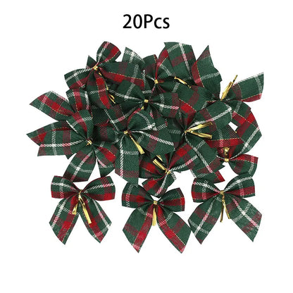 Laços Decorativos Para Árvores de Natal Kit 20pç