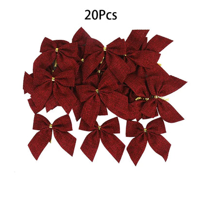Laços Decorativos Para Árvores de Natal Kit 20pç