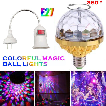 Lâmpada Giratória Colorida em Led Disco Fest Magic