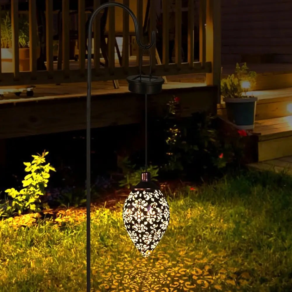 Lanterna Led Solar Impermeável de Pendurar Iluminação Decoração Jardim
