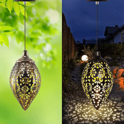 Lanterna Led Solar Impermeável de Pendurar Iluminação Decoração Jardim