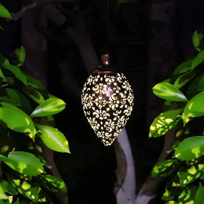 Lanterna Led Solar Impermeável de Pendurar Iluminação Decoração Jardim
