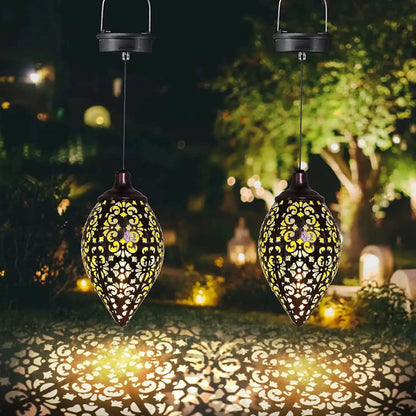 Lanterna Led Solar Impermeável de Pendurar Iluminação Decoração Jardim