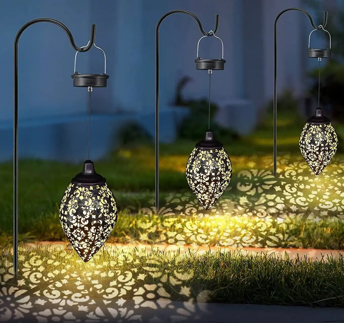 Lanterna Led Solar Impermeável de Pendurar Iluminação Decoração Jardim