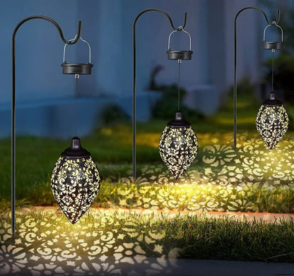 Lanterna Led Solar Impermeável de Pendurar Iluminação Decoração Jardim