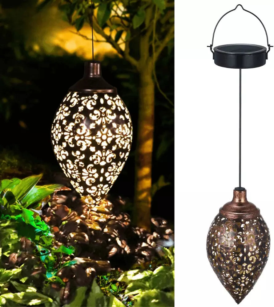 Lanterna Led Solar Impermeável de Pendurar Iluminação Decoração Jardim