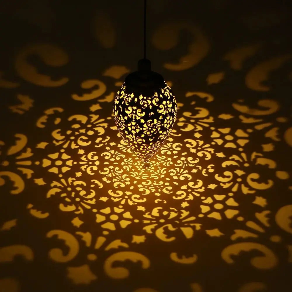 Lanterna Led Solar Impermeável de Pendurar Iluminação Decoração Jardim