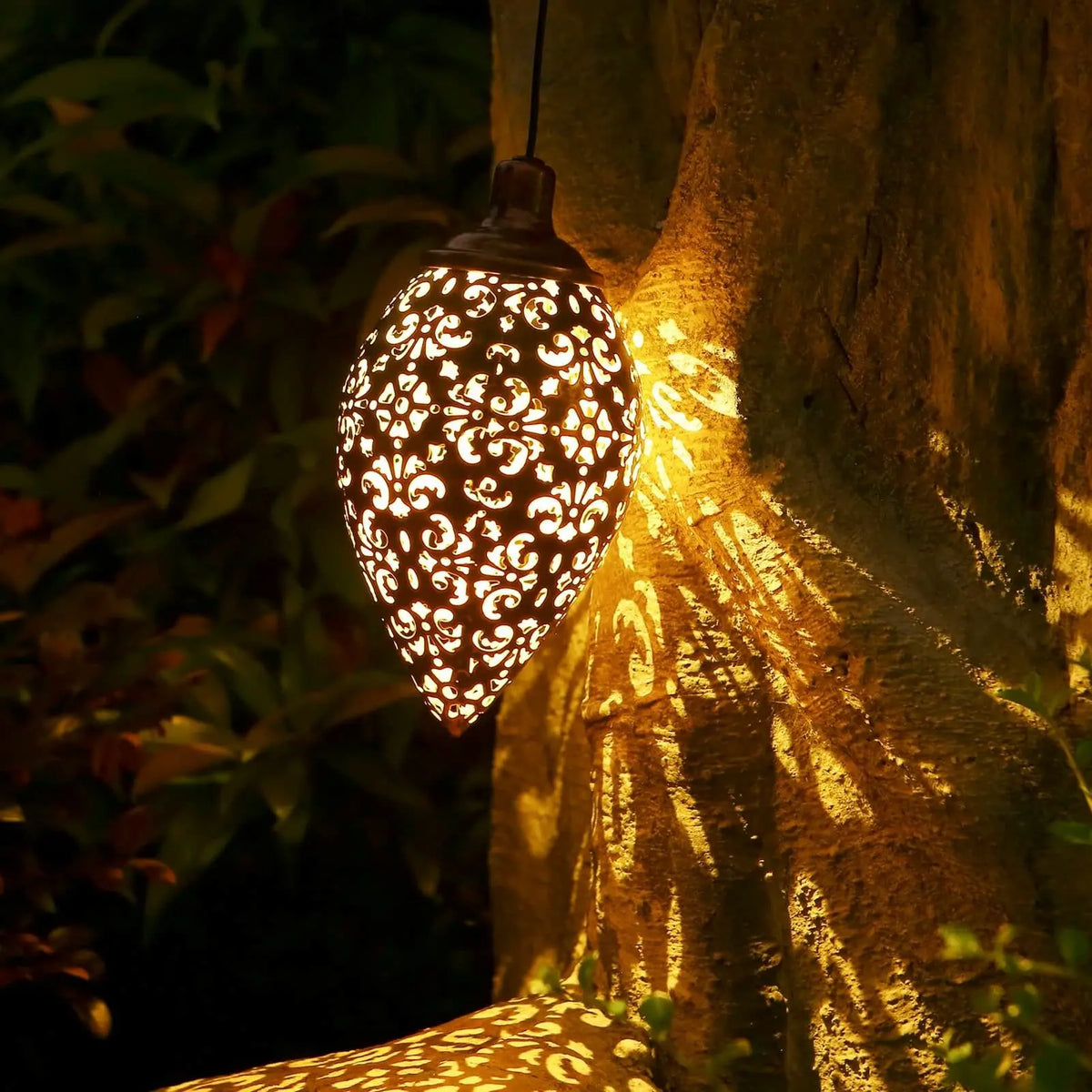 Lanterna Led Solar Impermeável de Pendurar Iluminação Decoração Jardim