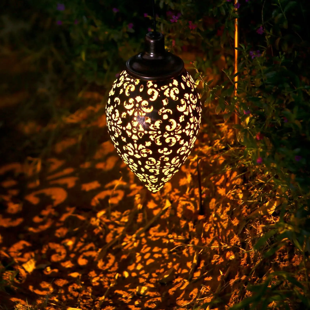 Lanterna Led Solar Impermeável de Pendurar Iluminação Decoração Jardim