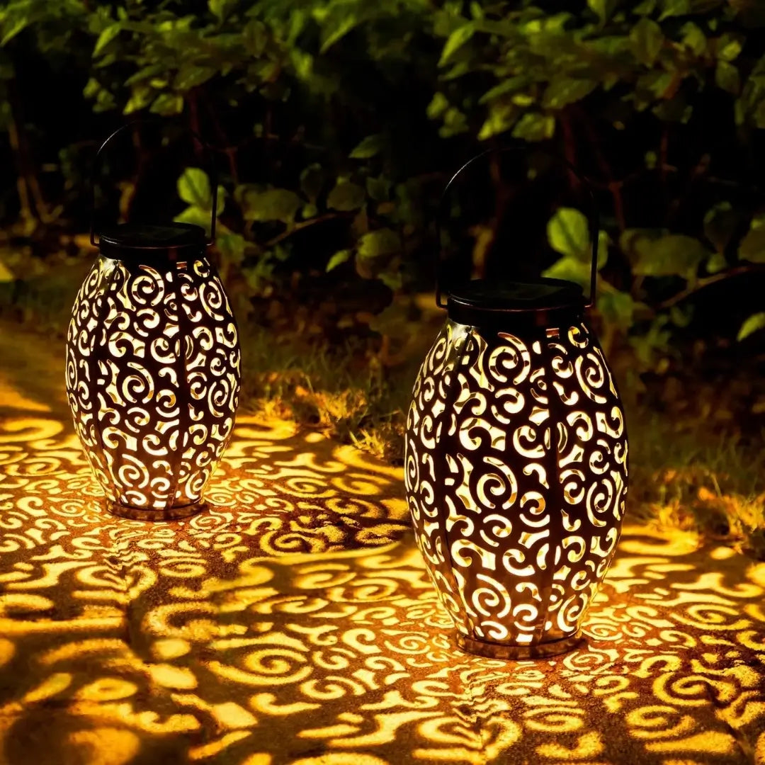 Lanterna Led Solar Impermeável Iluminação Decoração Jardim
