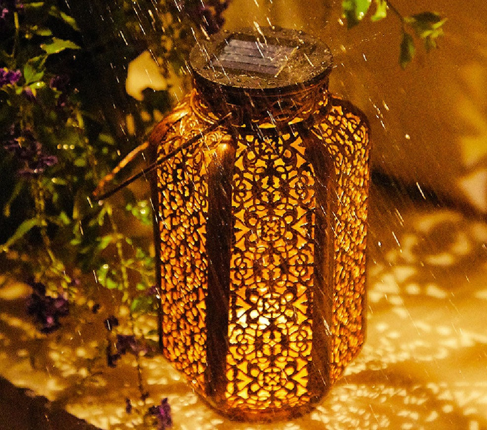 Lanterna Led Solar Impermeável Iluminação Decoração Jardim