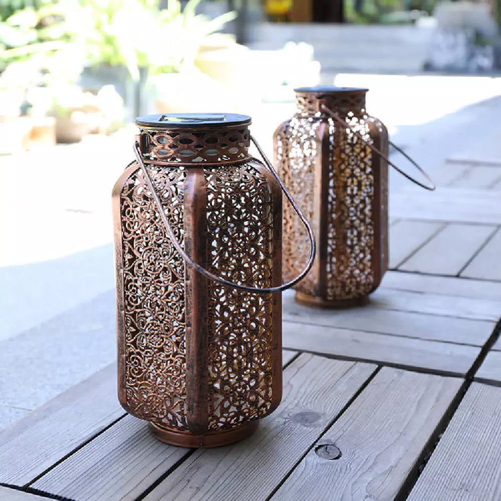 Lanterna Led Solar Impermeável Iluminação Decoração Jardim