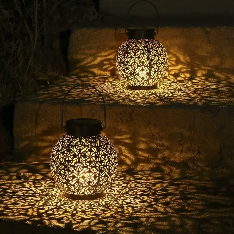 Lanterna Led Solar Impermeável Iluminação Decoração Jardim
