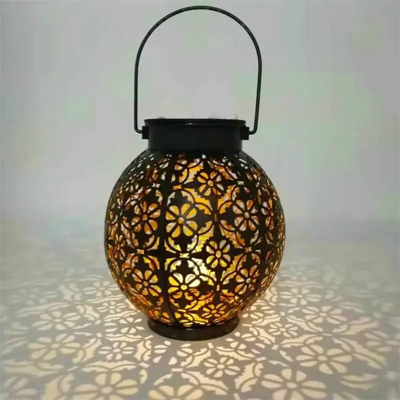 Lanterna Led Solar Impermeável Iluminação Decoração Jardim