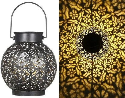 Lanterna Led Solar Impermeável Iluminação Decoração Jardim