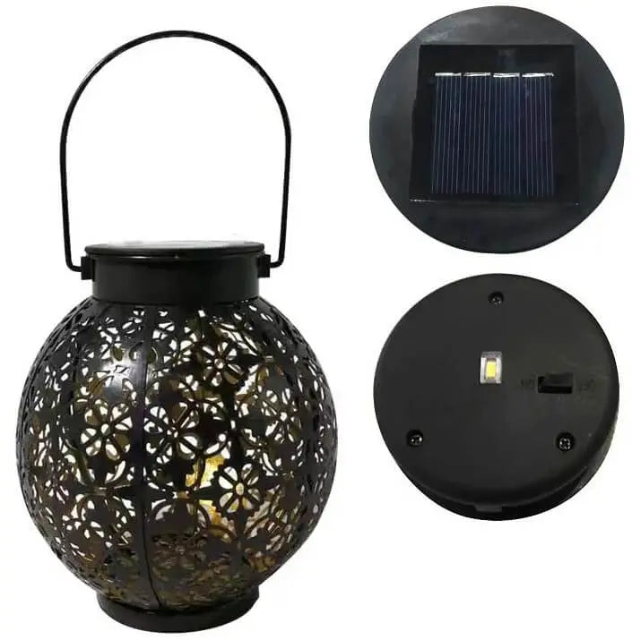 Lanterna Led Solar Impermeável Iluminação Decoração Jardim