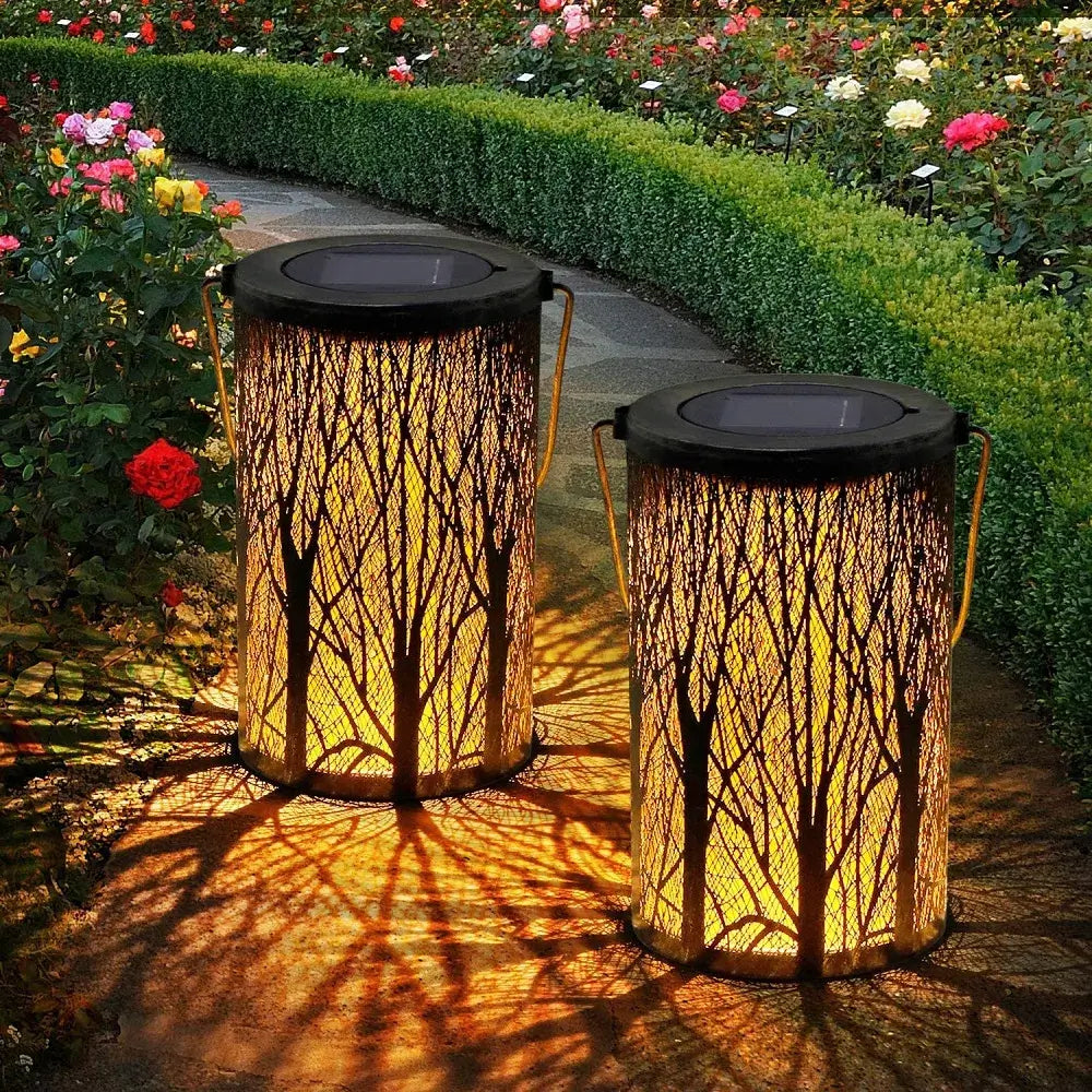 Lanterna Led Solar Impermeável Iluminação Decoração Jardim