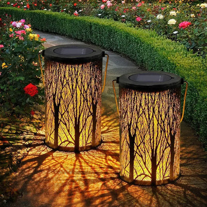 Lanterna Led Solar Impermeável Iluminação Decoração Jardim