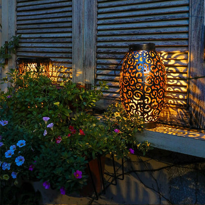 Lanterna Led Solar Impermeável Iluminação Decoração Jardim