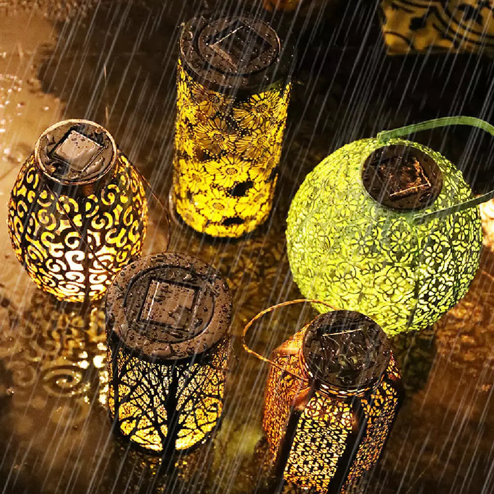 Lanterna Led Solar Impermeável Iluminação Decoração Jardim