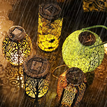 Lanterna Led Solar Impermeável Iluminação Decoração Jardim