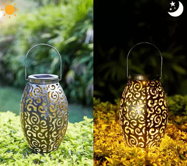 Lanterna Led Solar Impermeável Iluminação Decoração Jardim