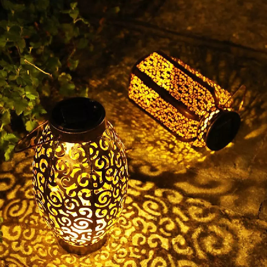 Lanterna Led Solar Impermeável Iluminação Decoração Jardim
