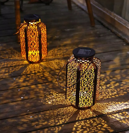 Lanterna Led Solar Impermeável Iluminação Decoração Jardim