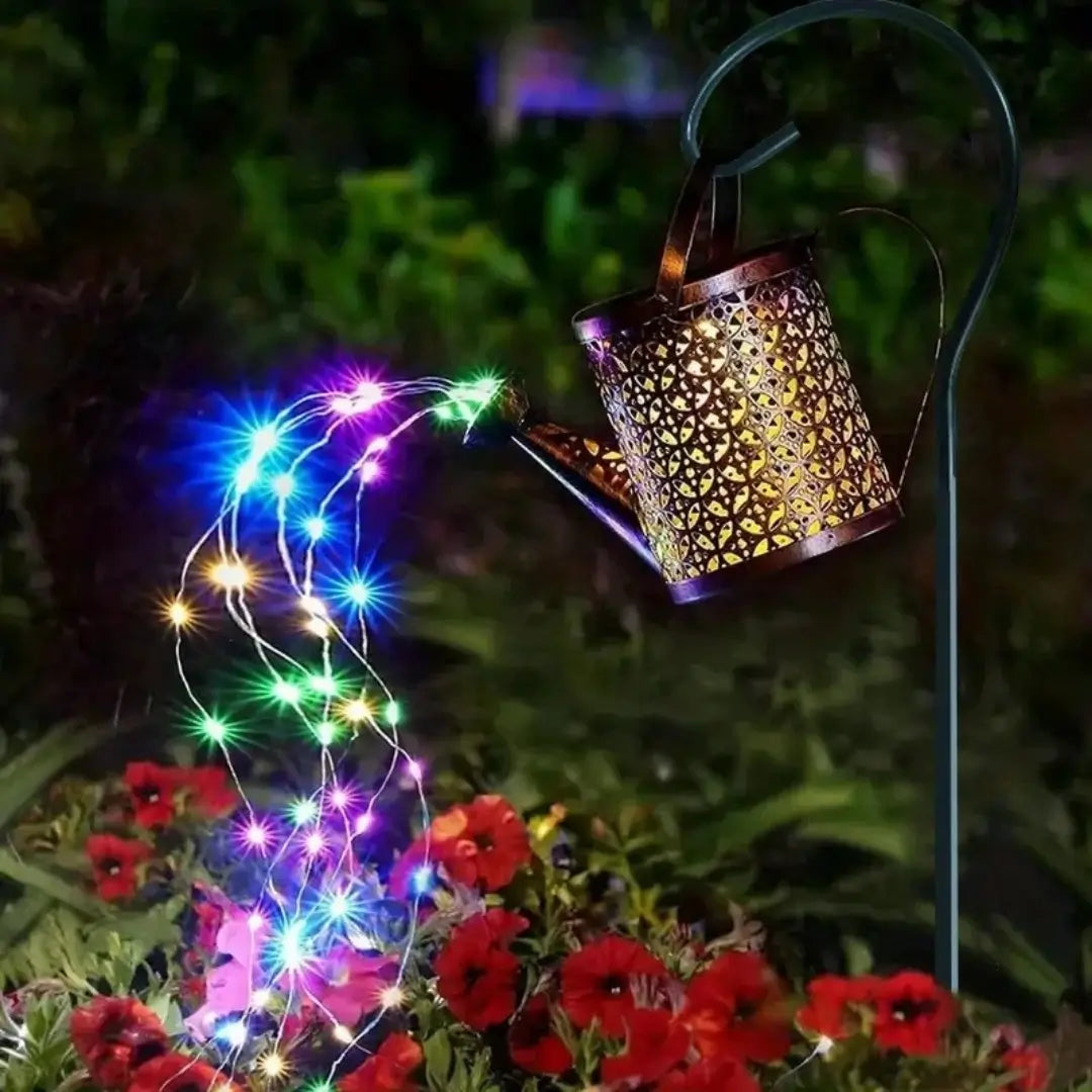 Lanterna Regador Iluminação Led Solar Decoração Jardim