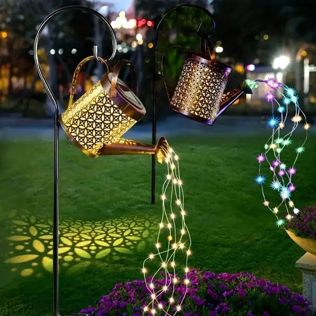 Lanterna Regador Iluminação Led Solar Decoração Jardim