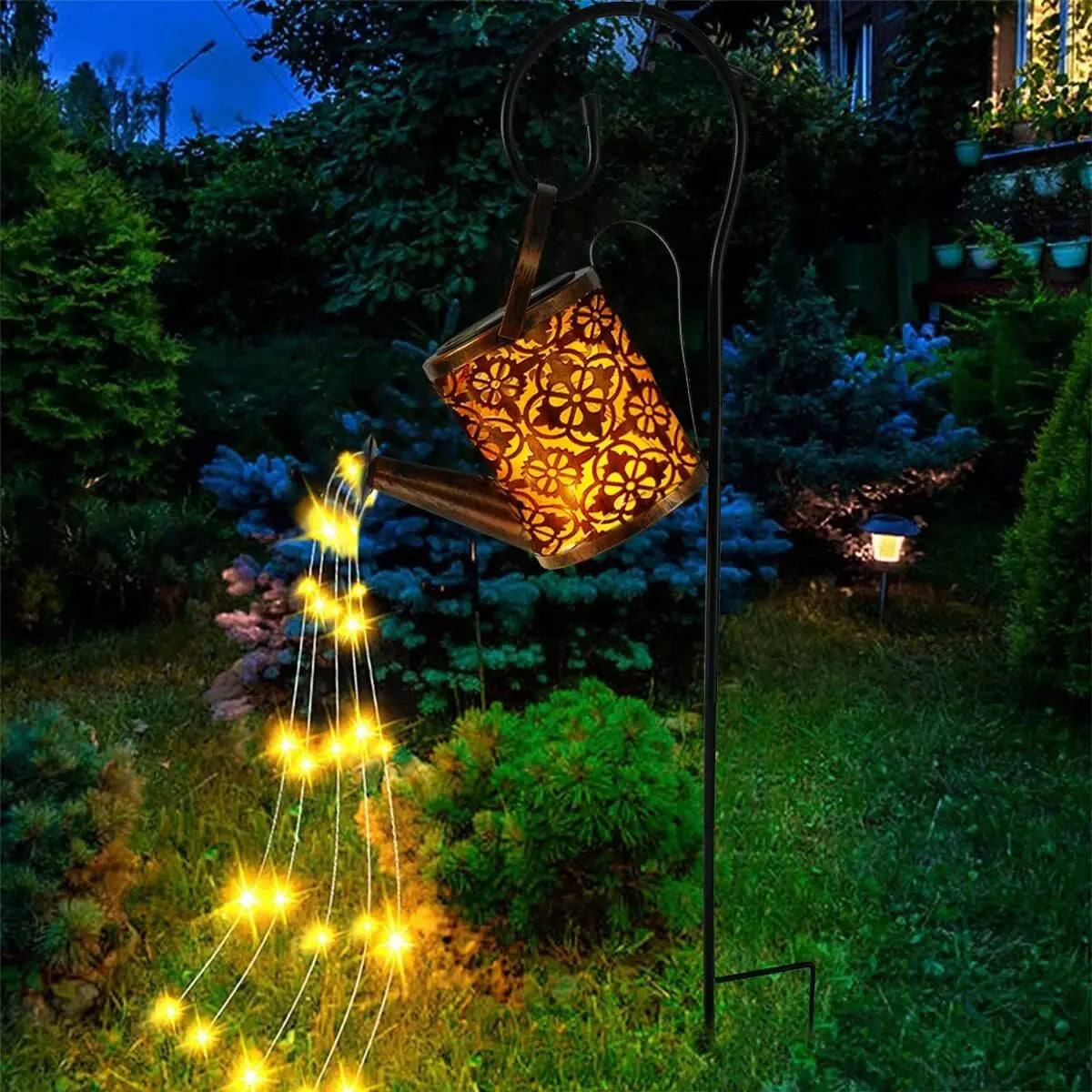 Lanterna Regador Iluminação Led Solar Decoração Jardim