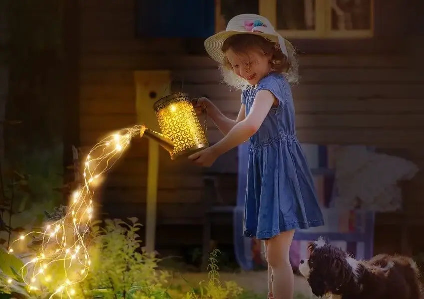 Lanterna Regador Iluminação Led Solar Decoração Jardim