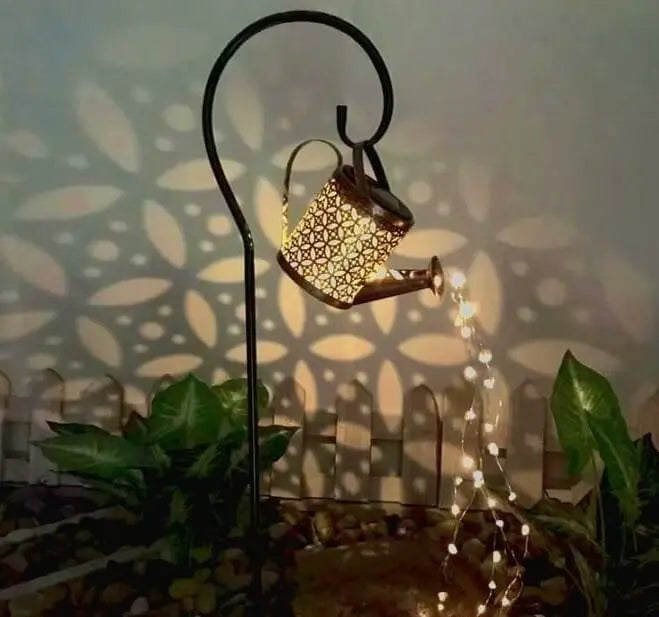 Lanterna Regador Iluminação Led Solar Decoração Jardim