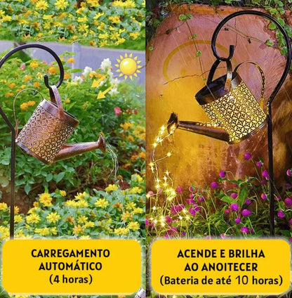 Lanterna Regador Iluminação Led Solar Decoração Jardim