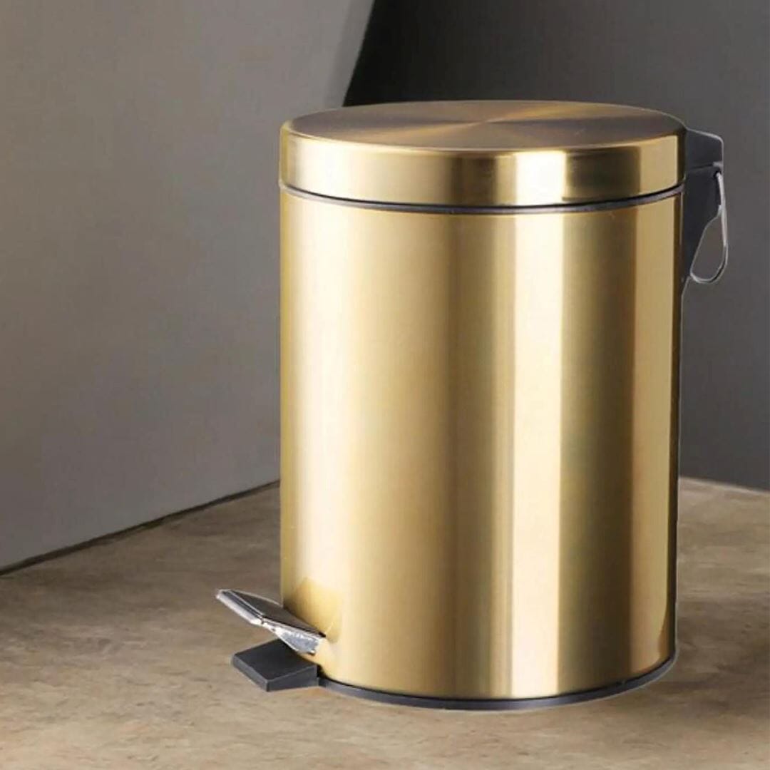 Lixeira LimpGold Impermeável de Aço Inoxidável 5L UtenBanho - 0011 YuDome 