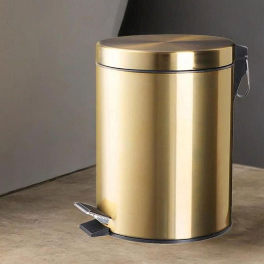 Lixeira LimpGold Impermeável de Aço Inoxidável 5L UtenBanho - 0011 YuDome 